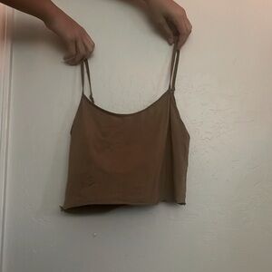 Brown crop top